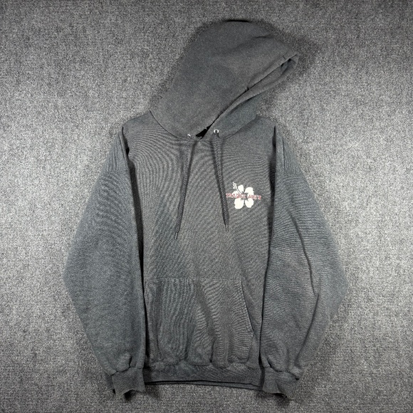 Vintage Trader Joe's Full Zip Hoodie Hanes Ultimate Cotton Gray Mens Size Large - Picture 2 of 10